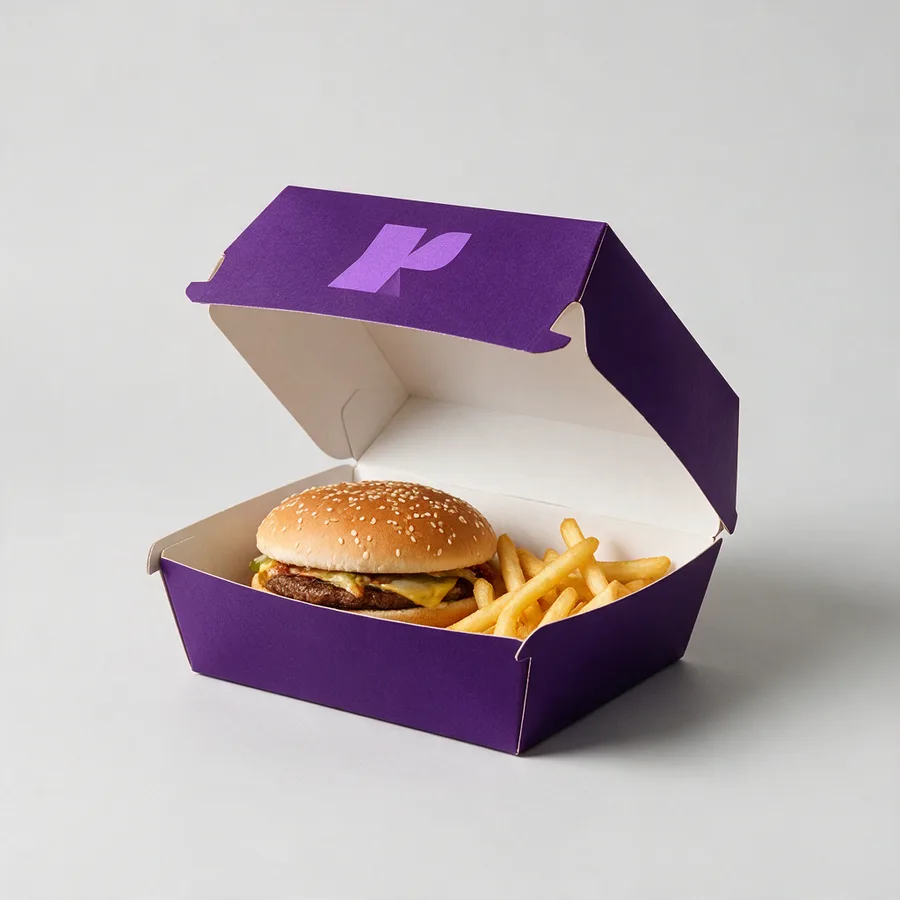 Bedrukte menubox (clamshell)
