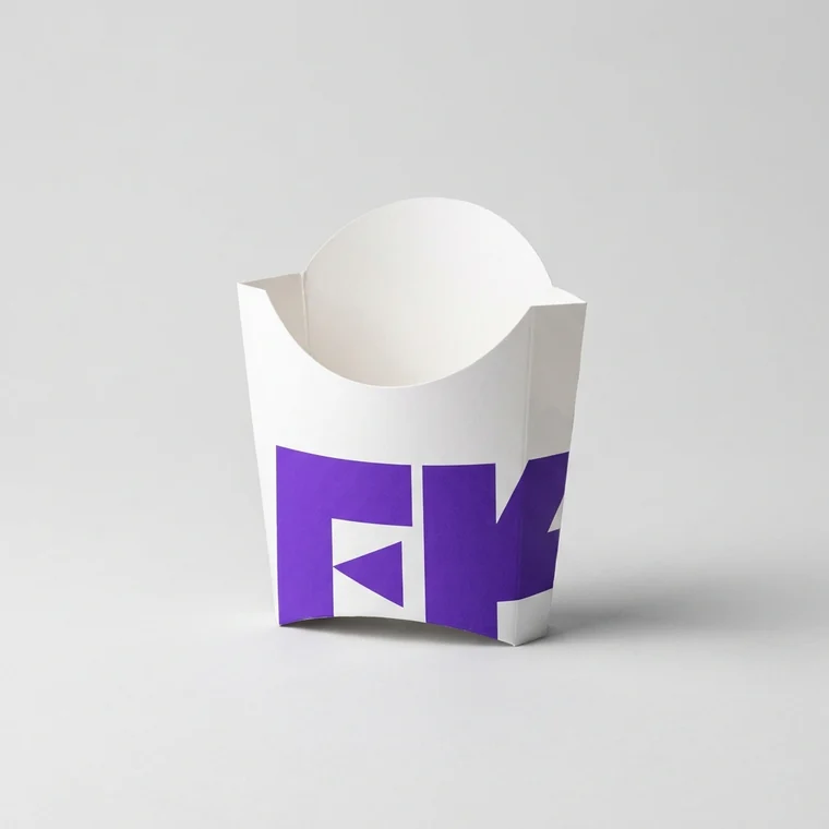 Bedrukte frietbakjes met je eigen logo